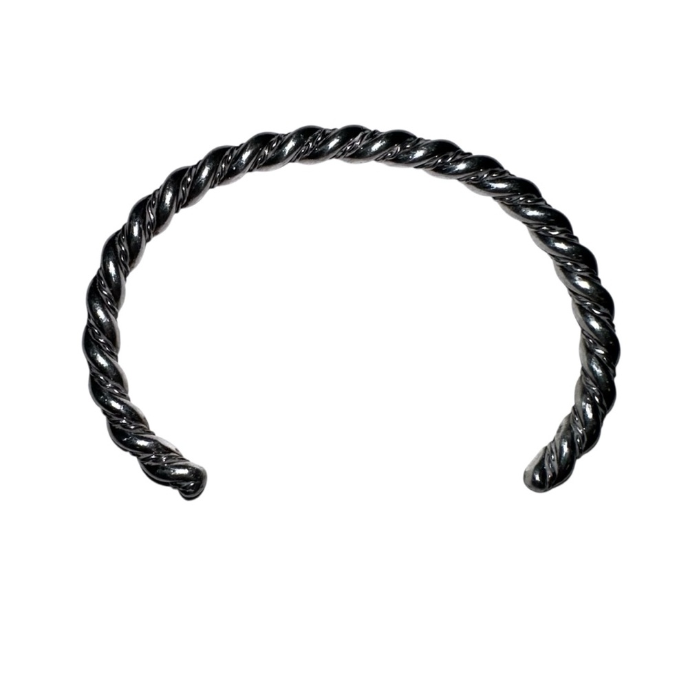 Vintage Navajo Sterling Silver Twisted Wire Cuff Bracelet 5.75”